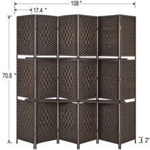Load image into Gallery viewer, 6ft Tall 6 Panel Room Divider - Folding Wall Dividers
