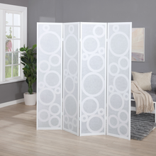 Load image into Gallery viewer, 4-Panel Wood Room Divider - Circle Pattern Divider
