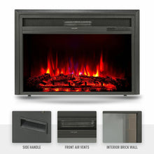 Load image into Gallery viewer, Electric Fireplace Insert - 32&quot; In Wall Fireplace Heater - 1500W Built In Electric Fireplace with Remote Control
