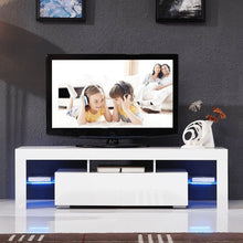 Load image into Gallery viewer, Entertainment Center - LED Entertainment Stand - 51&quot; TV Entertainment Center - High Gloss Modern TV Stand
