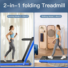 Load image into Gallery viewer, 2 in 1 Folding Treadmill Under Desk Motorized Electric Walking Running Machine
