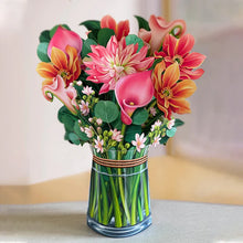 Load image into Gallery viewer, 3D Paper Bouquet Card, POP Up Flower Greeting Cards
