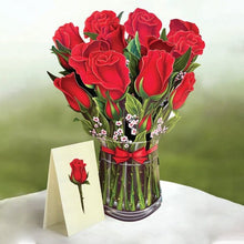 Load image into Gallery viewer, 3D Paper Bouquet Card, POP Up Flower Greeting Cards
