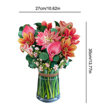 Load image into Gallery viewer, 3D Paper Bouquet Card, POP Up Flower Greeting Cards
