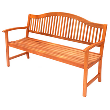 Load image into Gallery viewer, Wooden Bench Garden Seat Natural Hardwood Outdoor Furniture Traditional Rustic
