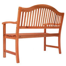 Load image into Gallery viewer, Wooden Bench Garden Seat Natural Hardwood Outdoor Furniture Traditional Rustic
