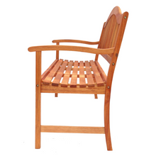 Load image into Gallery viewer, Wooden Bench Garden Seat Natural Hardwood Outdoor Furniture Traditional Rustic
