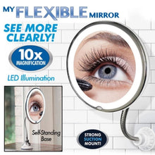 Load image into Gallery viewer, 10X Magnifying LED Lighted Flexible Mirror
