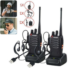 Load image into Gallery viewer, 2 x Walkie Talkie Long range 2 Way Radio 16CH + Earpiece
