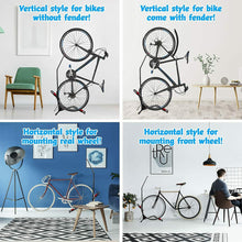Load image into Gallery viewer, Vertical Bike Rack - Upright Indoor Bike Rack - Adjustable Bike Nook Bicycle Stand - Vertical Bike Storage Rack - Vertical Bike Stand
