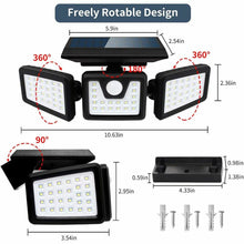 Load image into Gallery viewer, 128 Led Wireless Solar Motion Sensor Outdoor security Lights
