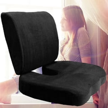 Load image into Gallery viewer, Orthopedic Comfort Memory Foam Coccyx Seat Pad And Back Support Set
