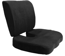 Load image into Gallery viewer, Orthopedic Comfort Memory Foam Coccyx Seat Pad And Back Support Set
