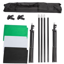 Load image into Gallery viewer, 2x3m Photo Studio Background Support Stand Kit Screen Backdrop Set UK
