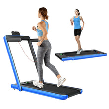 Load image into Gallery viewer, 2 in 1 Folding Treadmill Under Desk Motorized Electric Walking Running Machine
