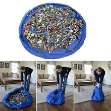 Load image into Gallery viewer, 150cm Toy Storage Bag Tidy Organizer Rug Legos Portable Kid 2 in 1 Play Mat
