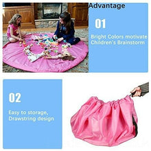 Load image into Gallery viewer, 150cm Toy Storage Bag Tidy Organizer Rug Legos Portable Kid 2 in 1 Play Mat
