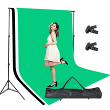 Load image into Gallery viewer, 2x3m Photo Studio Background Support Stand Kit Screen Backdrop Set UK
