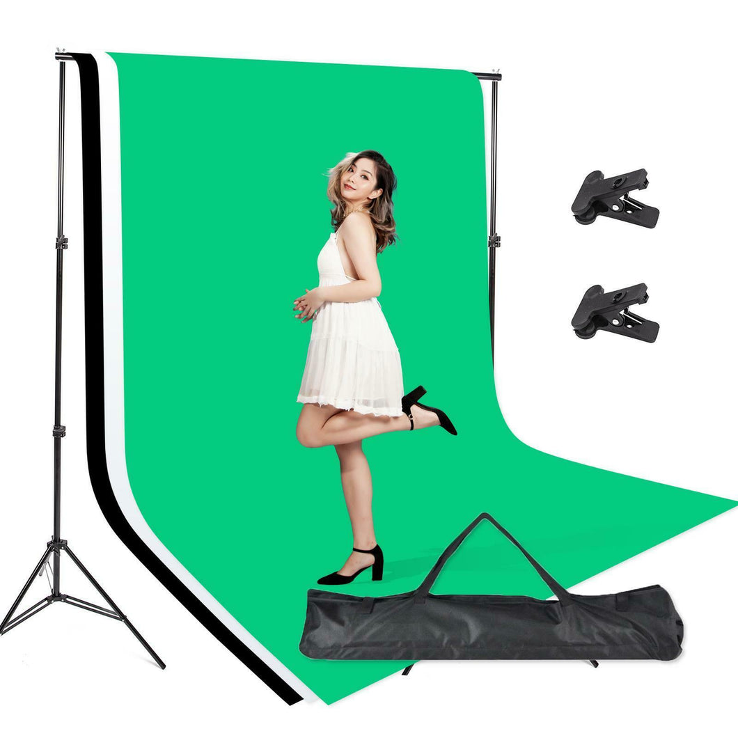 2x3m Photo Studio Background Support Stand Kit Screen Backdrop Set UK